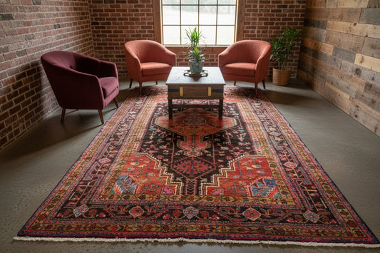 4'10" x 9'7" Hand-Knotted 100% Wool Carpet - Nahavande Area Rug
