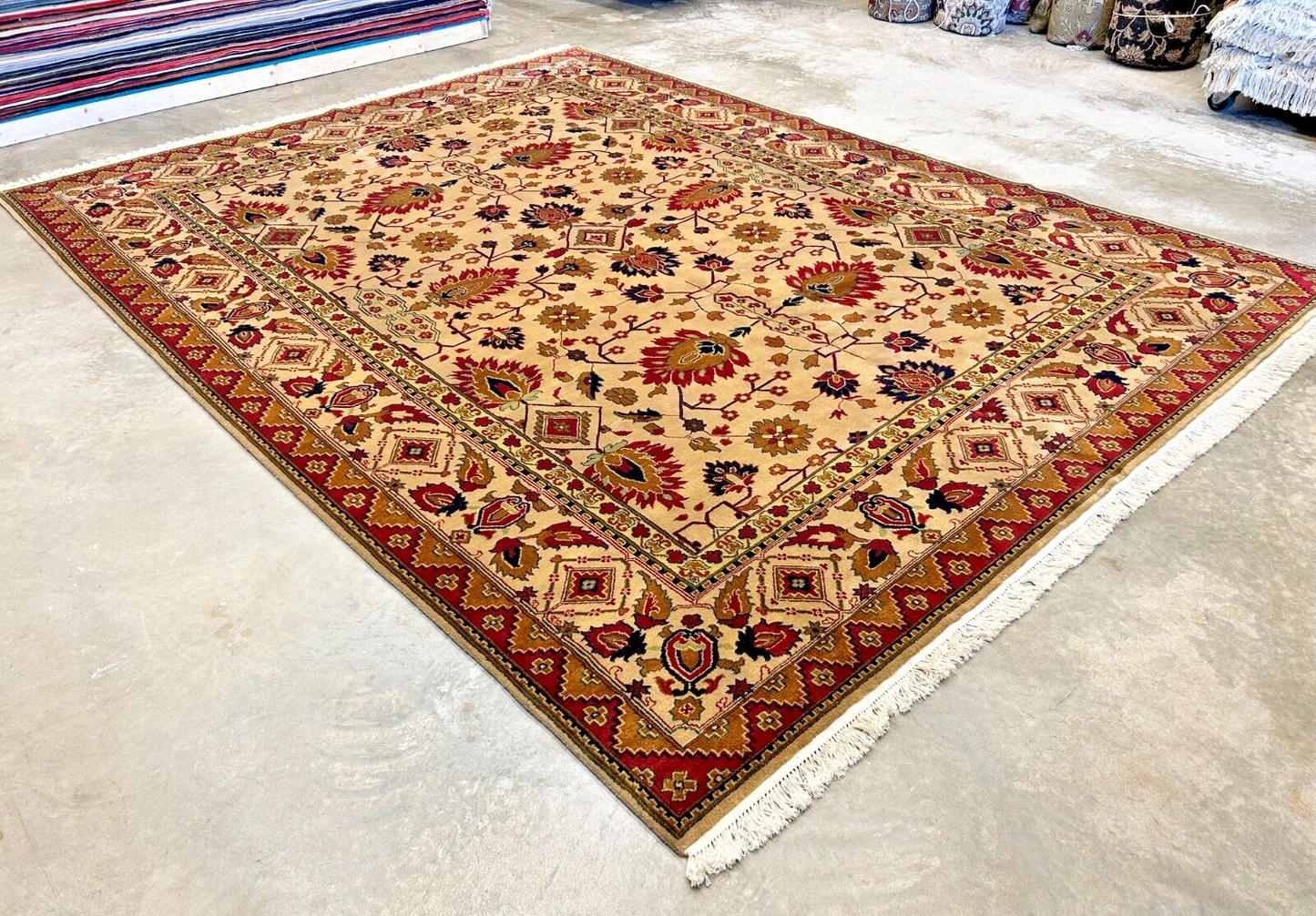 8'11" x 12' Hand-Knotted 100% Wool Carpet - Herize Design Area Rug