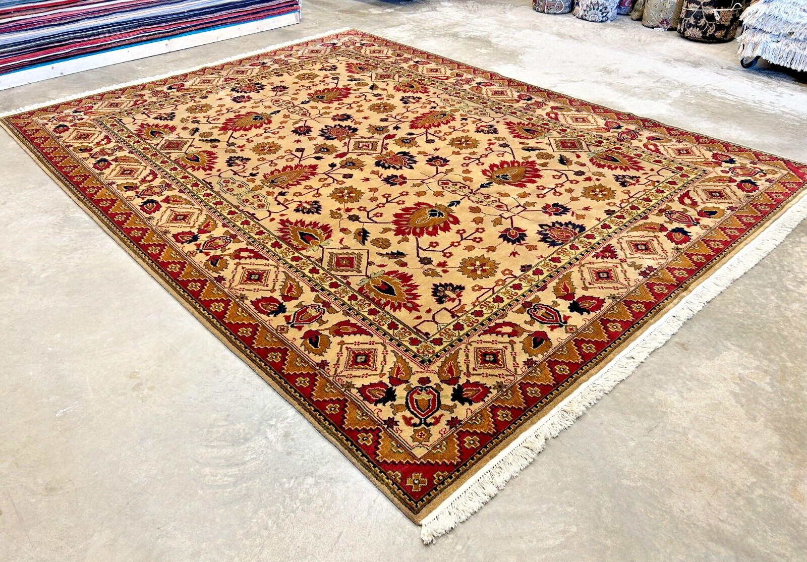 8'11" x 12' Hand-Knotted 100% Wool Carpet - Herize Design Area Rug