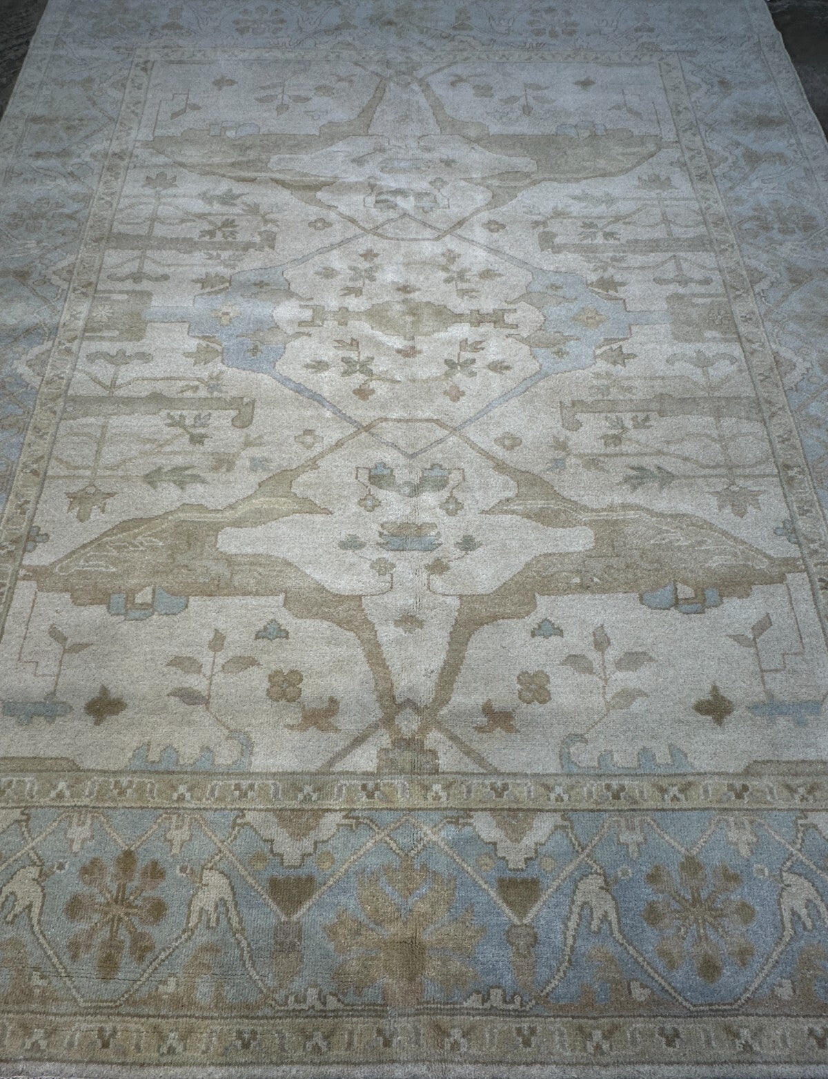 8'x10' Hand-Knotted 100% Lamb Wool Oushak Carpet - Area Rug