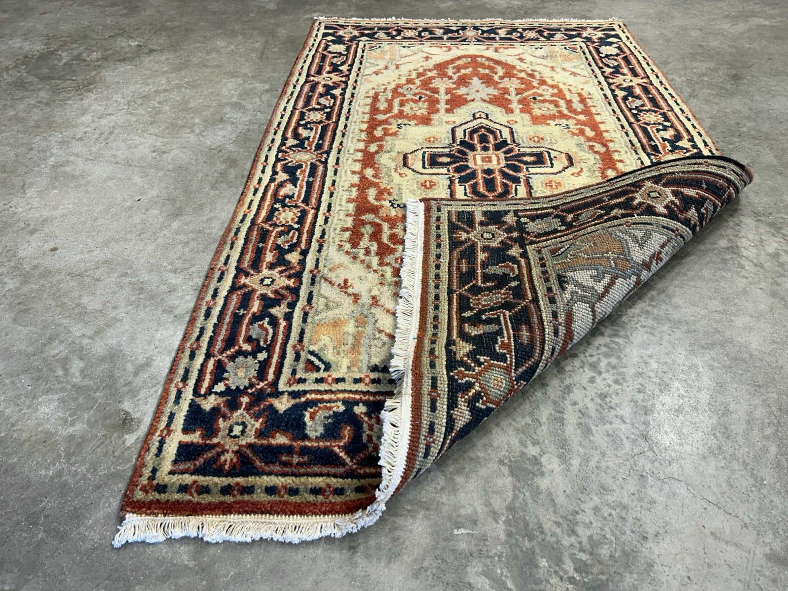 3’1"x5’1" Hand-Knotted 100% Wool Indoserapi Area Rug - Carpet