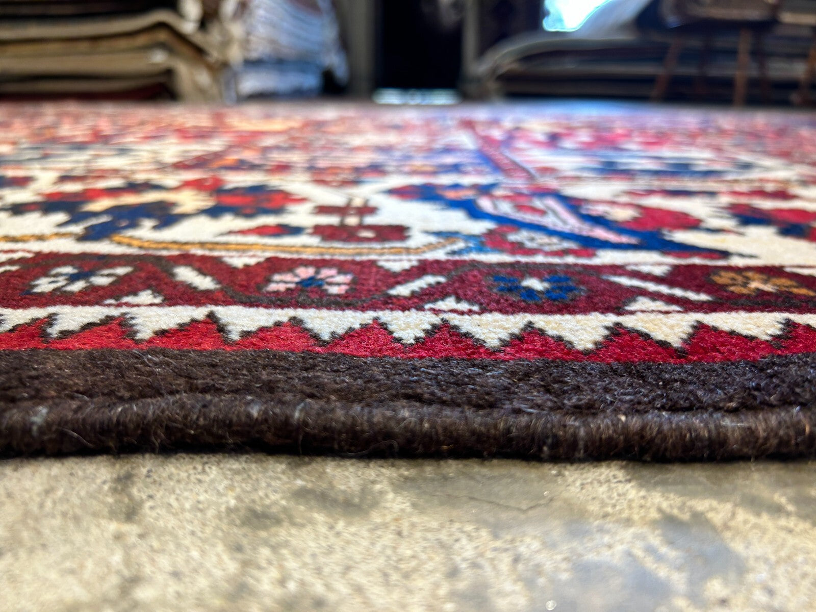6'10"x10'1" Hand-Knotted 100% Lamb Wool Bakhtiarie Carpet - Area Rug