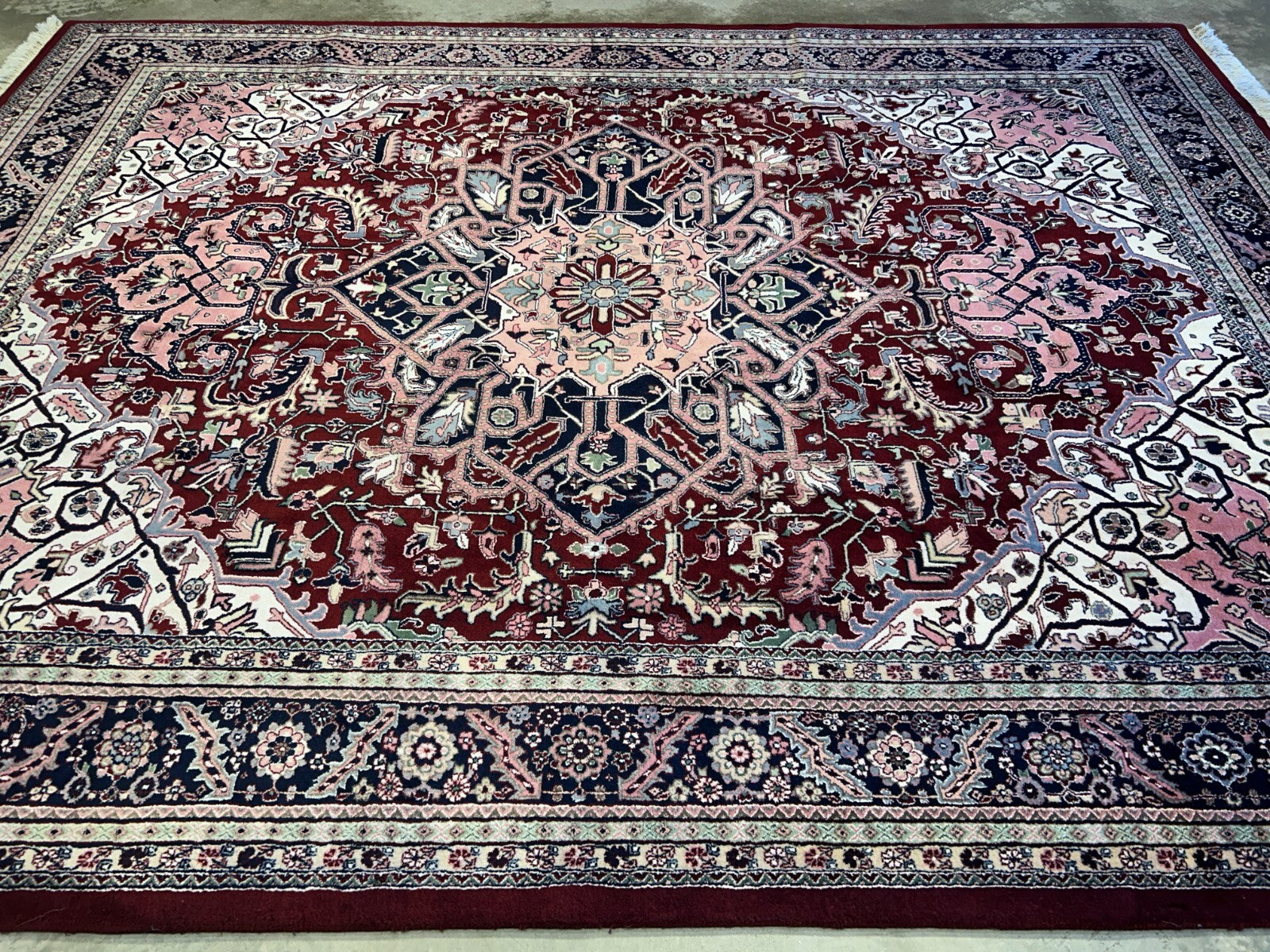 9'x11'9" Hand-Knotted 100% Wool Pile Herize Rug