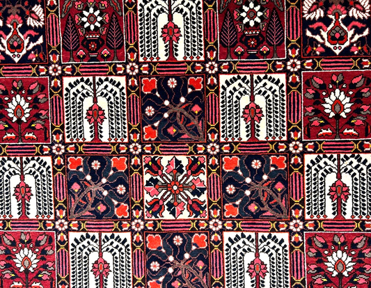 6'11"x10'3" Hand-Knotted 100% Lamb Wool Bakhtiarie Carpet - Area Rug