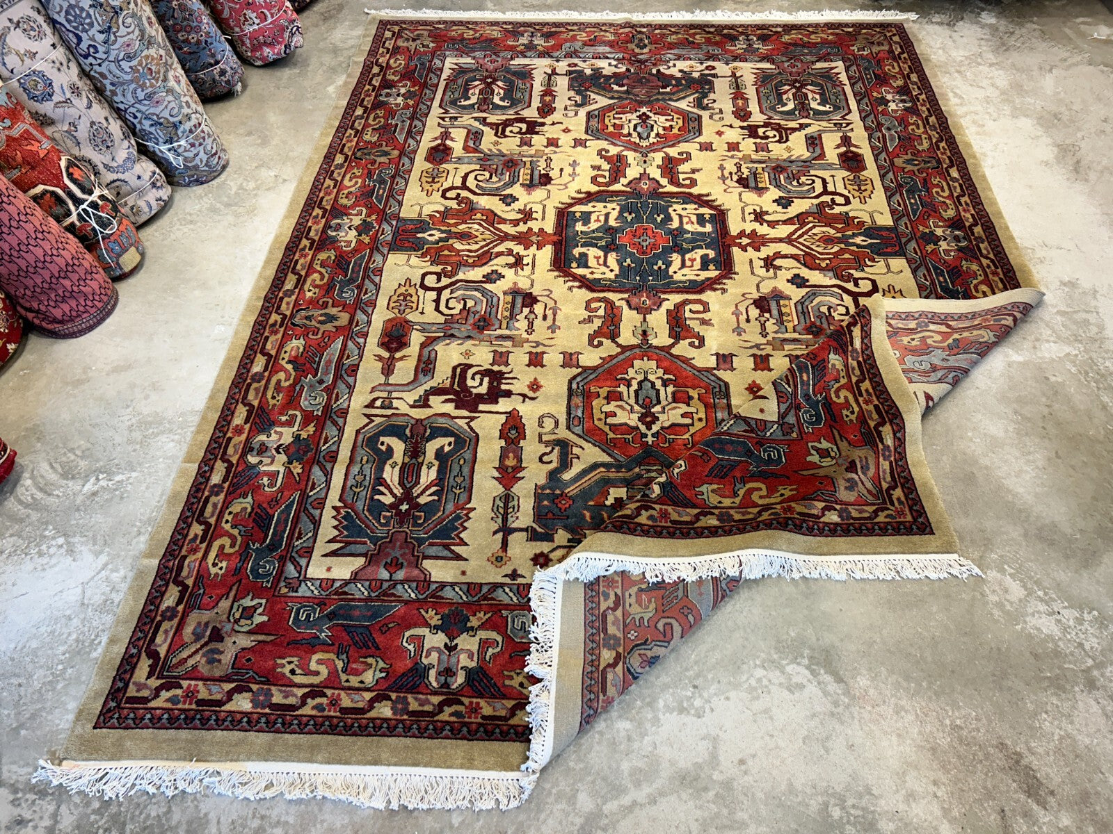 10'2"x13'11" Hand-Knotted 100% Wool Pile IndoHeriz Rug