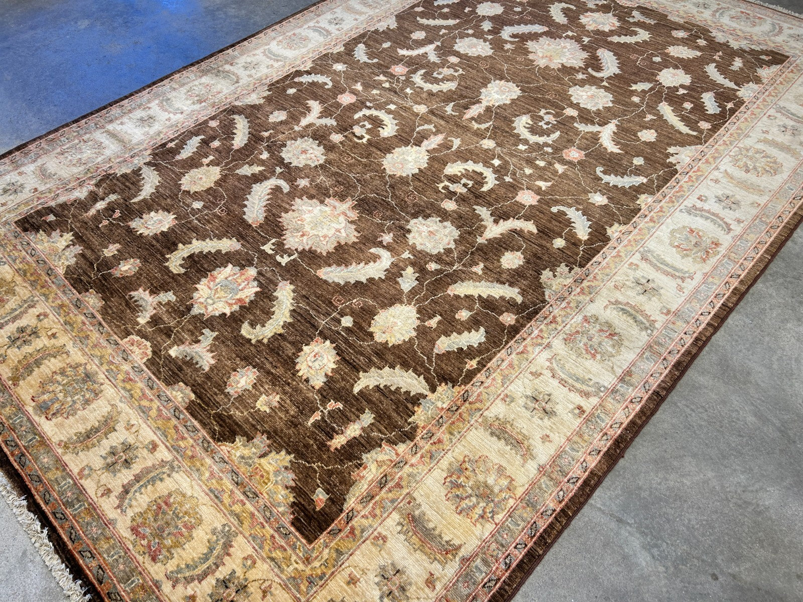 6'3"x9'7" Hand-Knotted 100% Wool Pile Peshawar Carpet - Area Rug