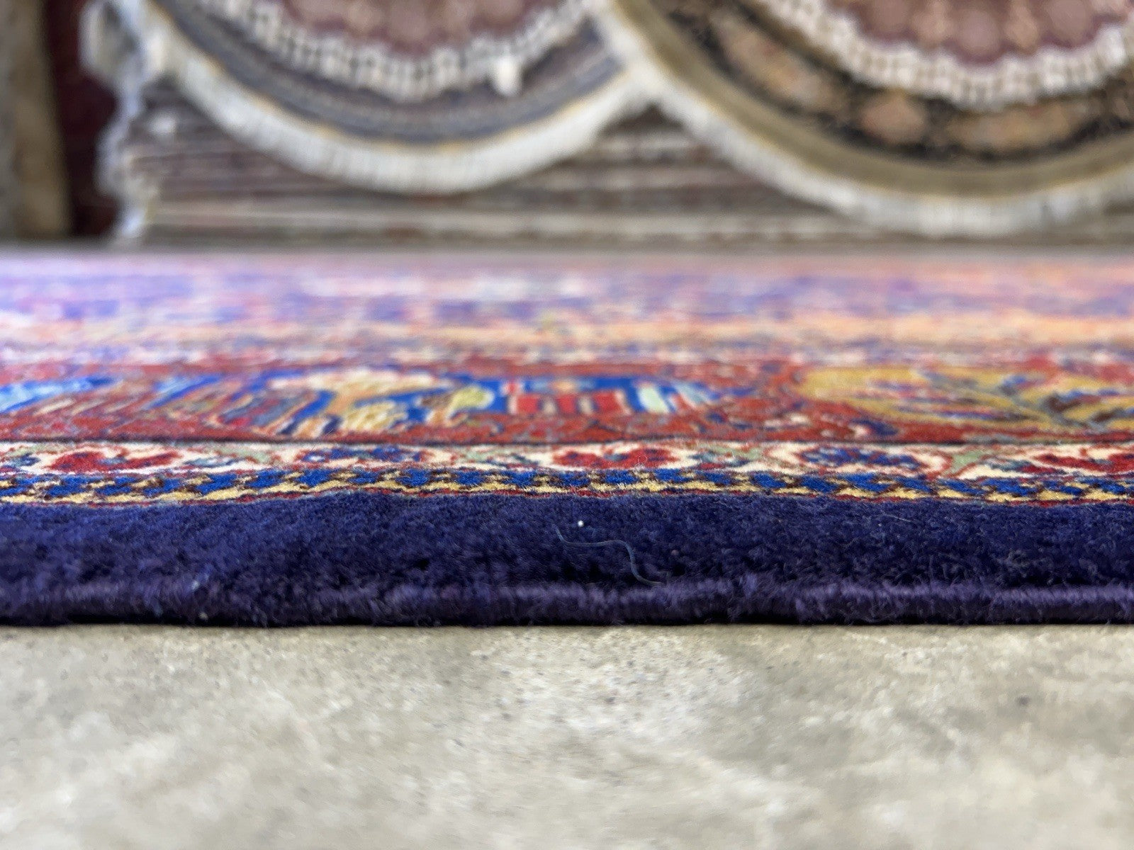 4'2”x 6'0" Antique Hand-Knotted 100% Lamb Wool Carpet - Kashane Area Rug