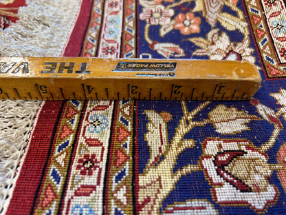 3'3"x5' Exquisite Fine Hand-Knotted 100% Silk Qume Area Rug