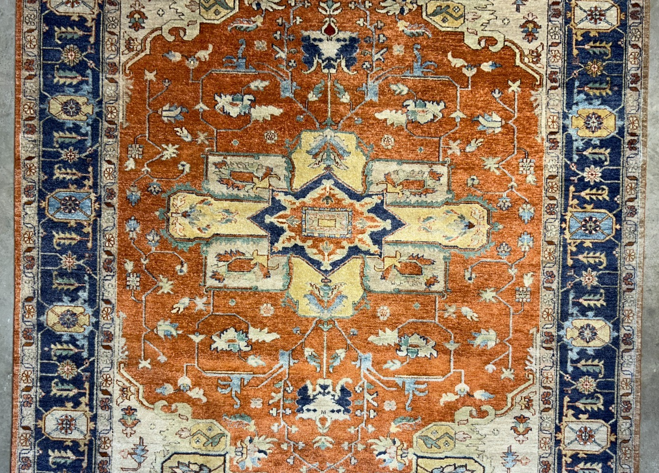 9'x12' Hand-Knotted 100%  Wool Pile IndoSerapi Rug