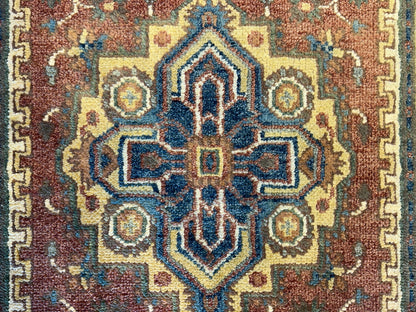 3’1”x5’ Hand-Knotted 100% Wool Indoserapi Area Rug - Carpet