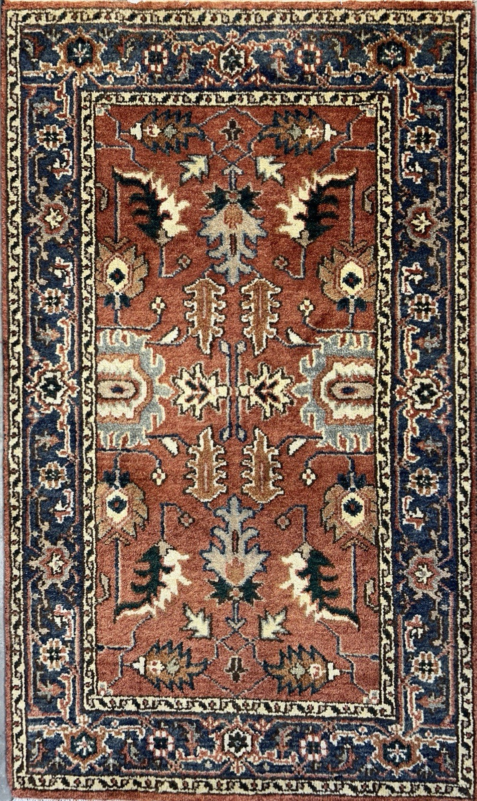 3’1”x5’1” Hand-Knotted 100% Wool Indoserapi Area Rug - Carpet