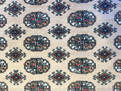 9'3"x12'6" Hand-Knotted 100% Wool Pile Bokhara Rug