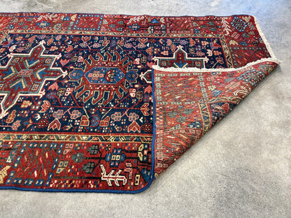 3'x4'6" Antique Hand-Knotted 100% Wool Pile Karaja Rug
