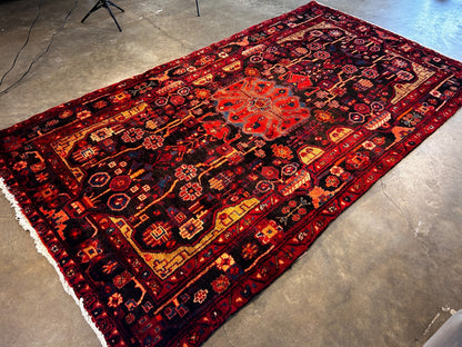 5'0" x 9'6" Hand-Knotted 100% Wool Pile Nahavande Area Rug - Carpet