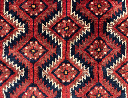 3’3”x6’2” Hand-Knotted 100% Wool Balouchi Area Rug - Carpet