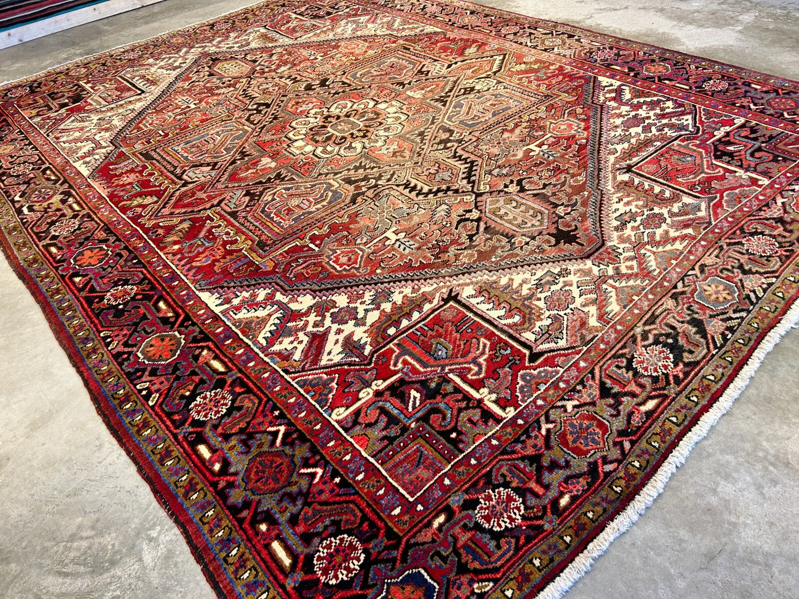 9'x11'9" Hand-Knotted 100% Wool Pile Herize Rug