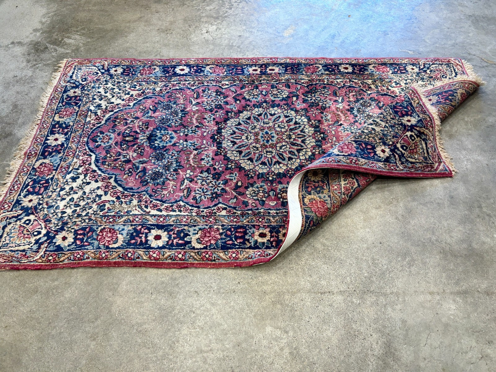 3'x5'1" Antique Hand-Knotted 100% Wool Pile Ravare Kermane Rug