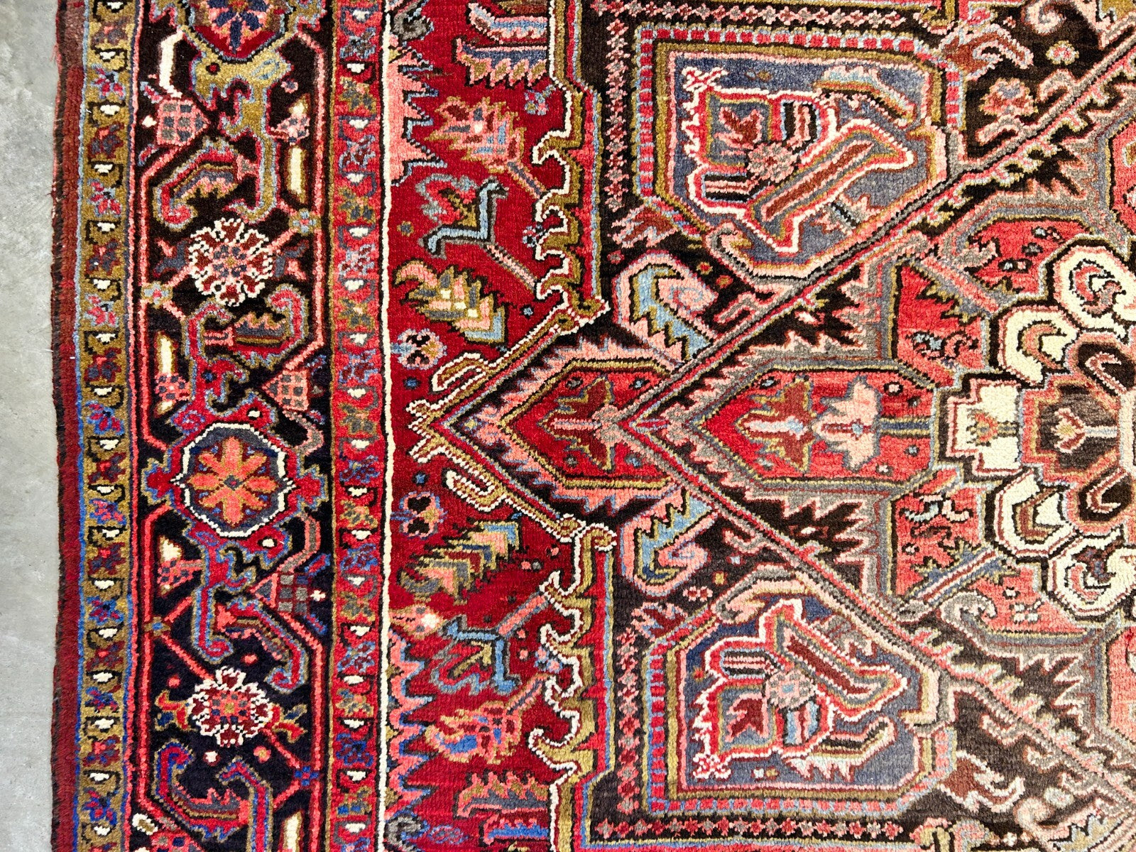 9'x11'9" Hand-Knotted 100% Wool Pile Herize Rug