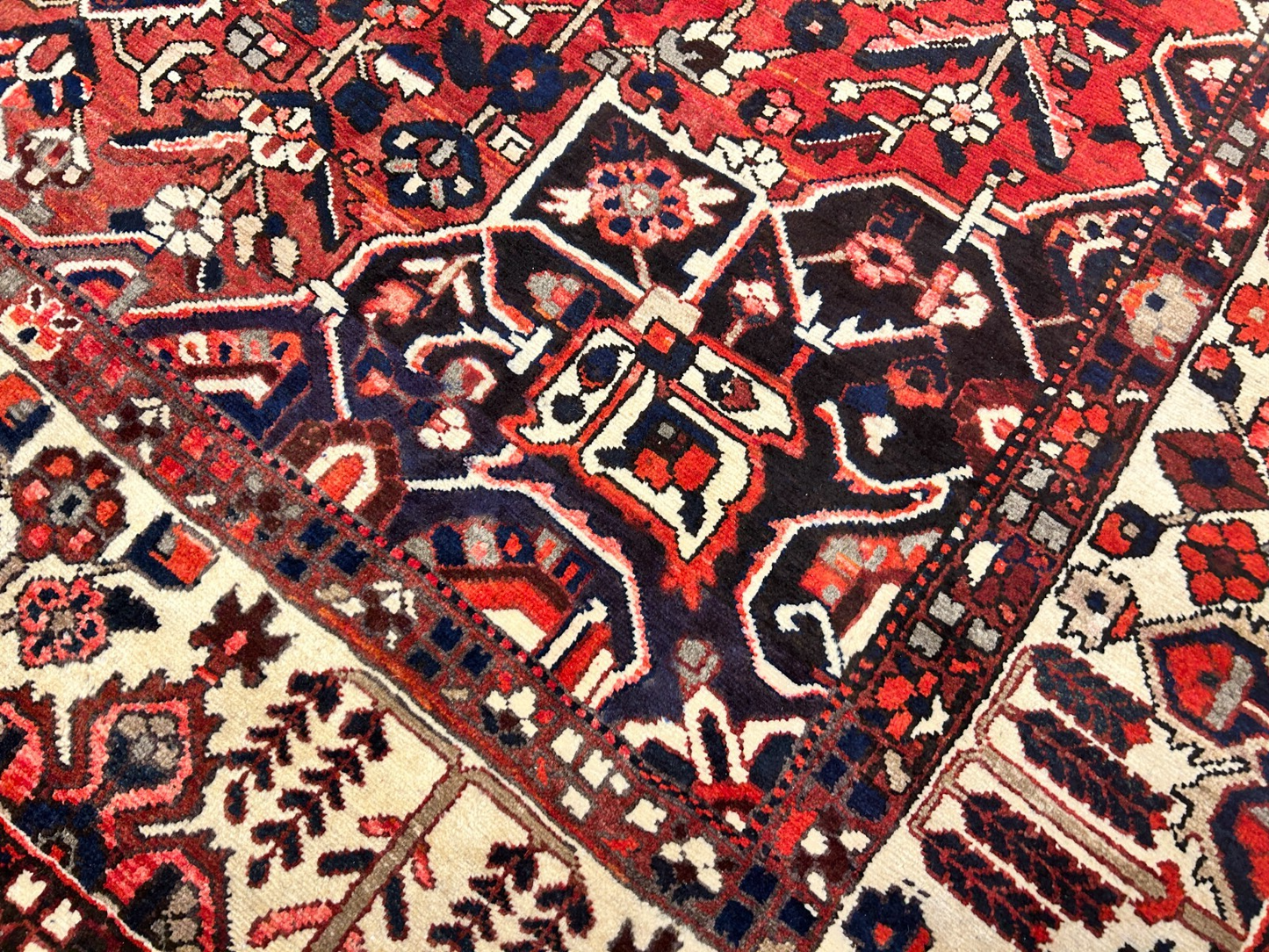 10'3"x12'2" Hand-Knotted 100% Wool Pile Bakhtiarie Rug