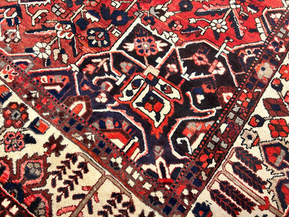 10'3"x12'2" Hand-Knotted 100% Wool Pile Bakhtiarie Rug