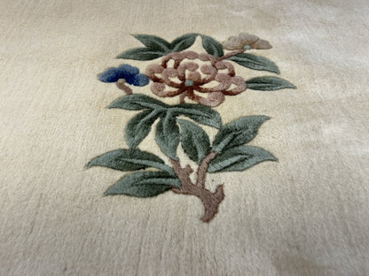 7’10”x10’1” Hand-Knotted 100% Wool Pile Oriental Area Rug - Carpet