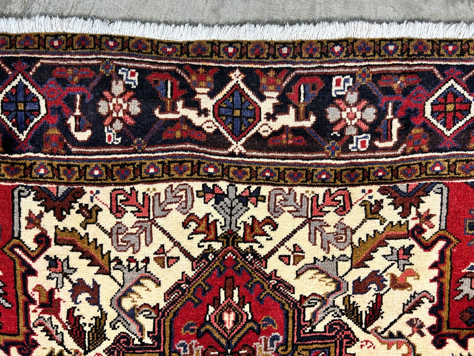 7'3"x10'3" Hand-Knotted 100% Wool Herize Carpet - Area Rug