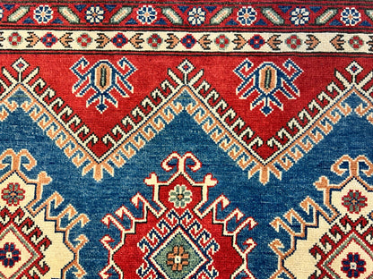 9'x12' Hand-Knotted 100% Wool Pile Kazak Rug