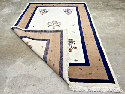 6'4"x9'9" Hand-Knotted 100% Wool Pile Gabeh Carpet - Area Rug