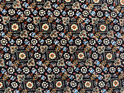 6'7"x9'10" Fine Hand-Knotted Wool & Silk Blend Tabrize Mahi Carpet - Area Rug