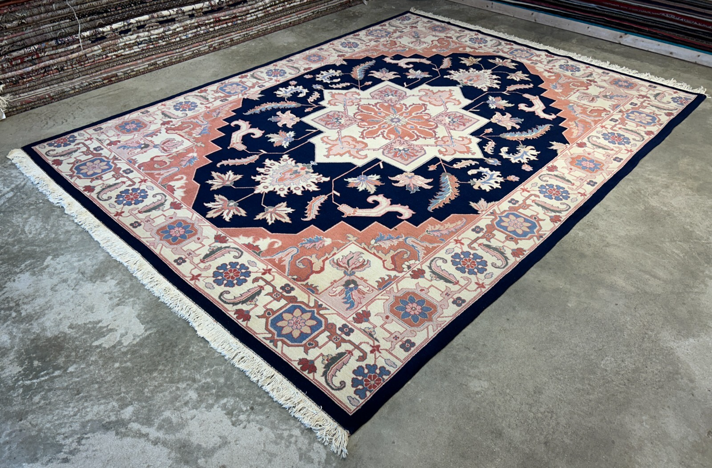 8'10"x11'11" Hand-Knotted 100% Wool Pile IndoHeriz Rug