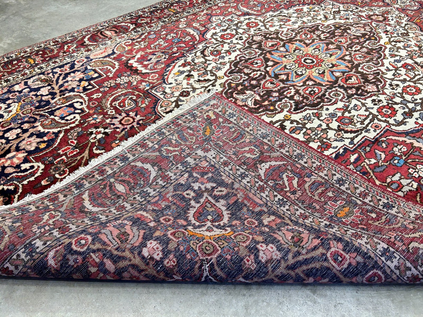 7'0"x10'3" Hand-Knotted 100% Wool Pile Bakhtiarie Carpet - Area Rug