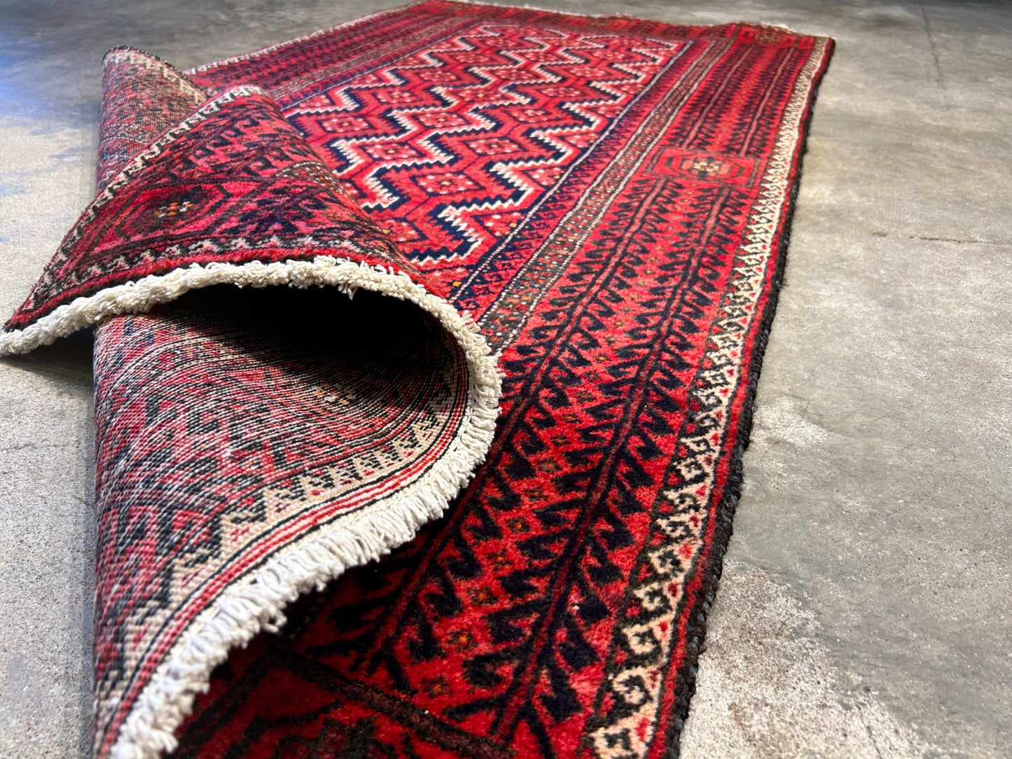 3'3"x6'2" Hand-Knotted 100% Wool Pile Persiane Balouchie Rug