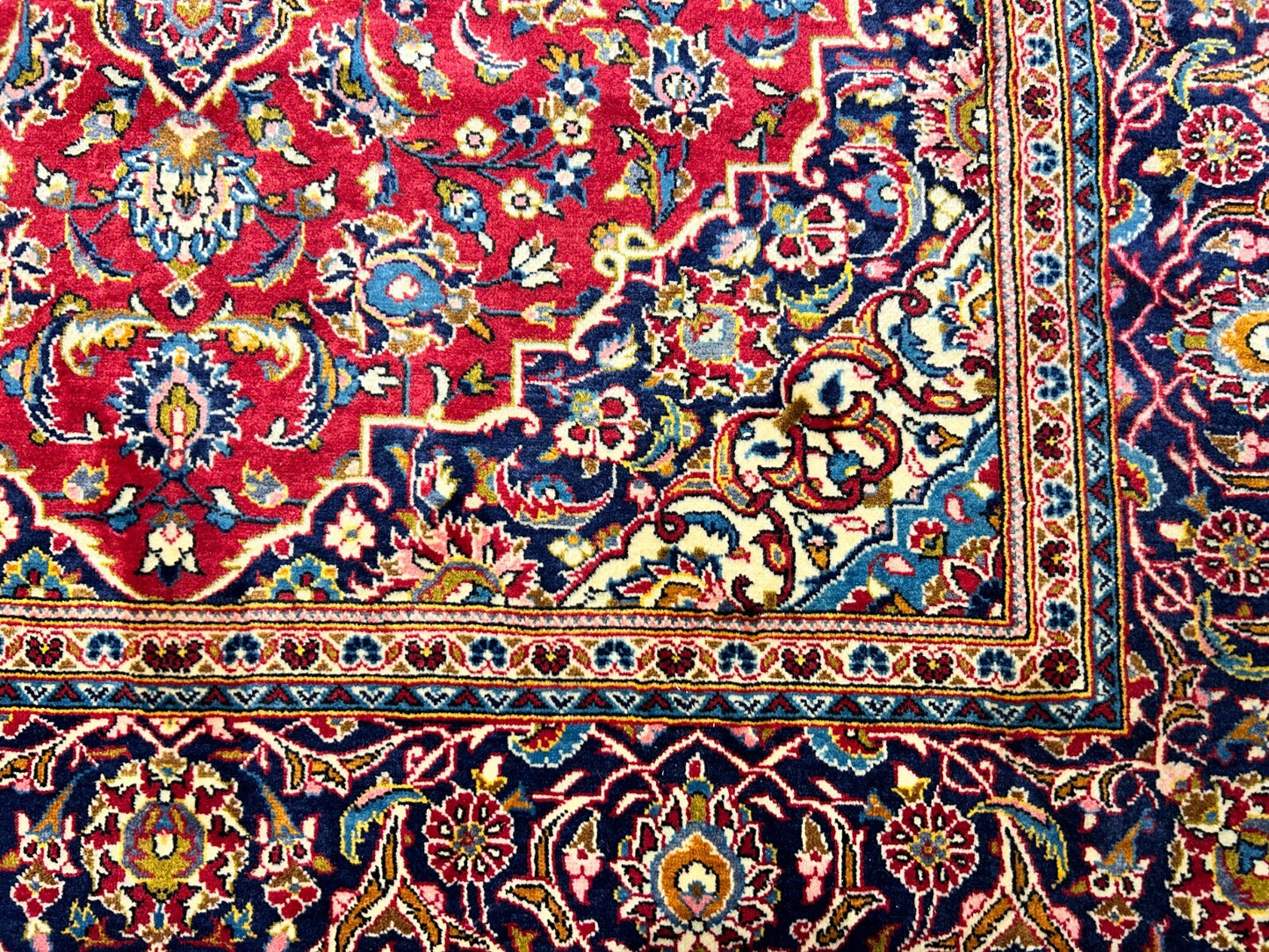 6'4"x9'11" Hand-Knotted 100% Wool Pile Kashanne Carpet - Area Rug