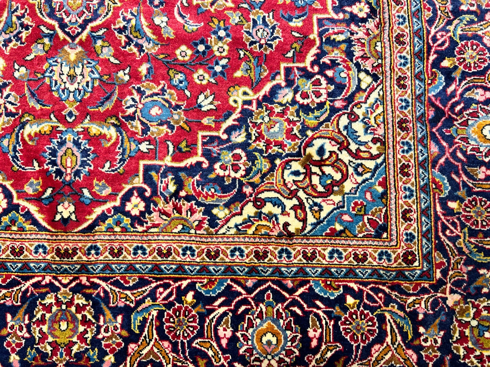 6'4"x9'11" Hand-Knotted 100% Wool Pile Kashanne Carpet - Area Rug