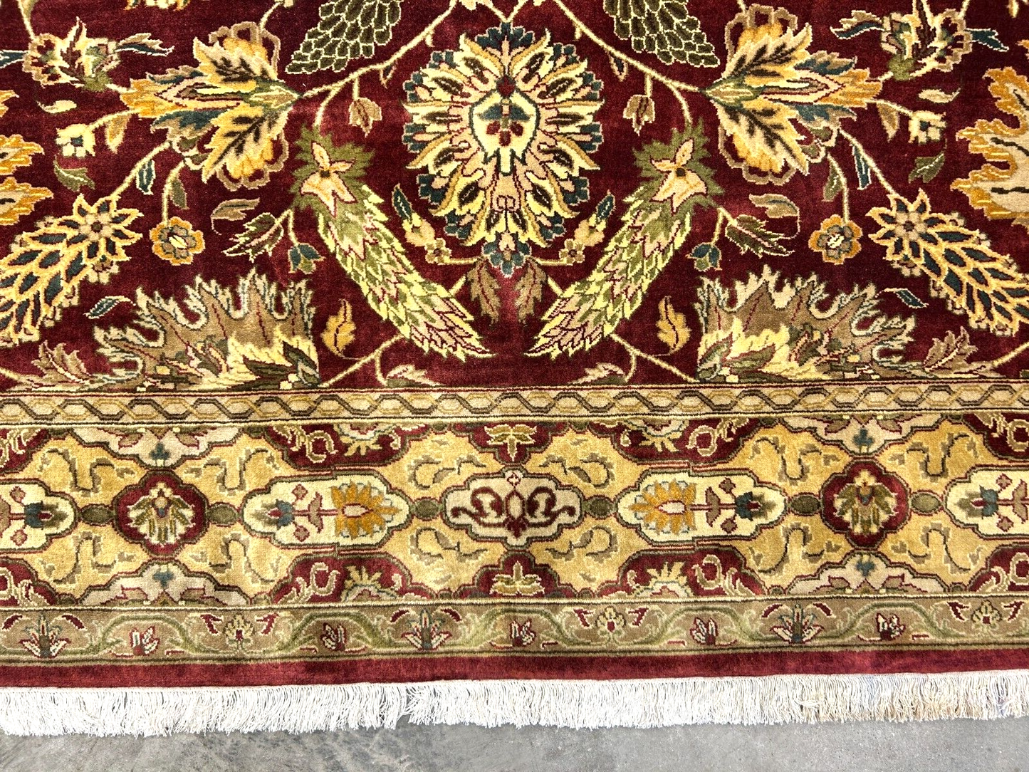 7'x10' Hand-Knotted 100% Wool Pile Agra Carpet - Area Rug