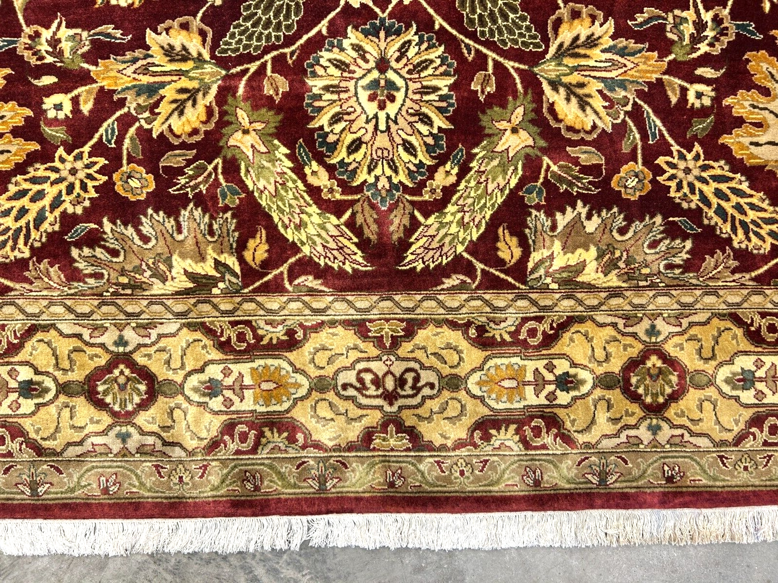 7'x10' Hand-Knotted 100% Wool Pile Agra Carpet - Area Rug
