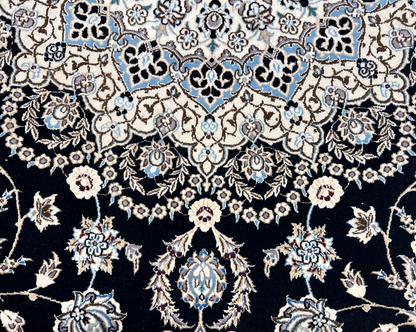  8'3"x11'10'' Very Fine Silk & Wool Habibian Naine Area Rug - Area Carpet