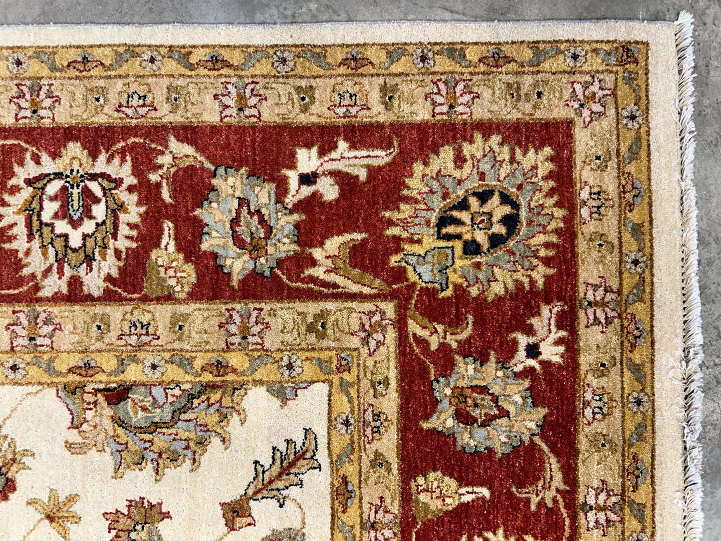 9'x12' Hand-Knotted 100% Wool Pile Kashane Design Carpet - Area Rug