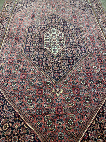 3'7"x6'1" Hand-Knotted 100% Wool Pile Bijare Carpet - Area Rug