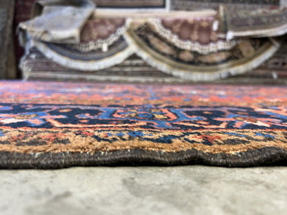 Collector Item- 7’9”x11’5” Antique Hand-Knotted 100% Wool Pile Serapie Area Rug