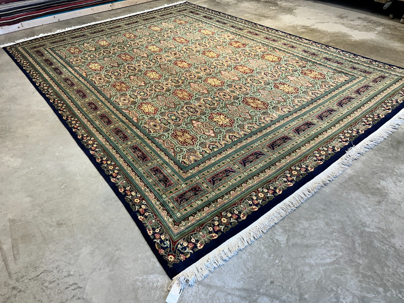 8'10"x11'10" Hand-Knotted 100% Wool Pile Oriental Rug