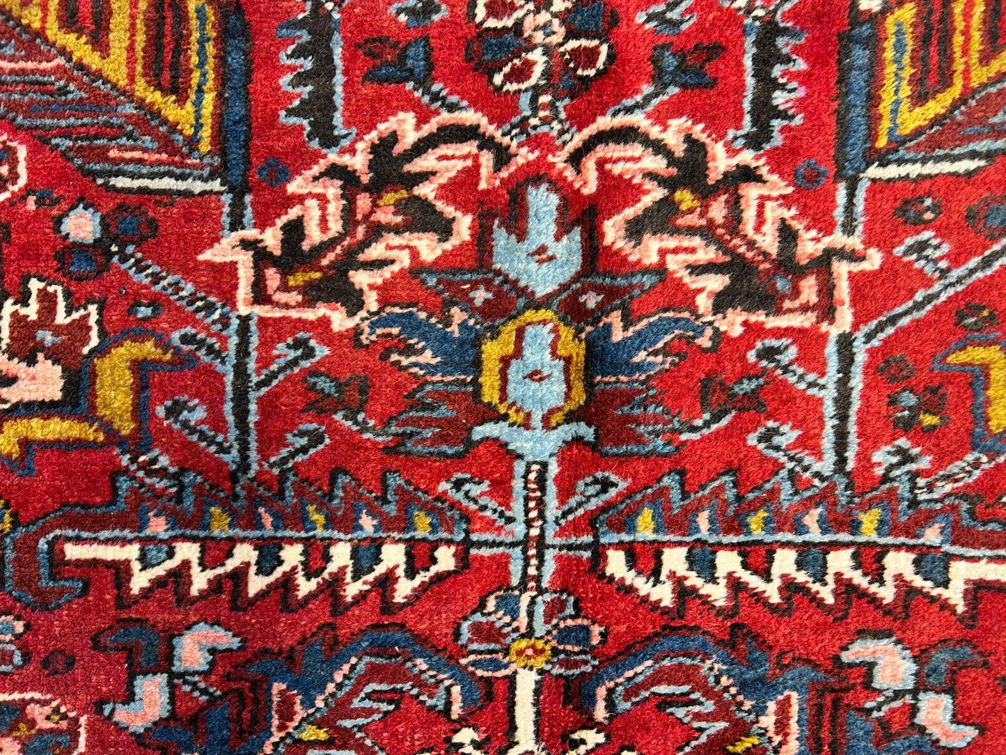 8'2"x10'11" Collector Antique 100% Wool Pile Herize Rug