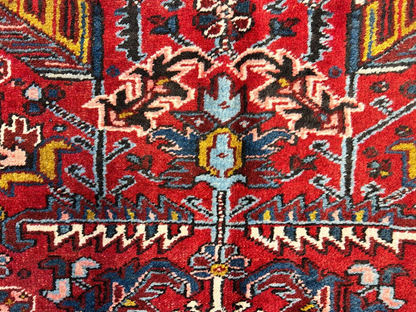 8'2"x10'11" Collector Antique 100% Wool Pile Herize Rug