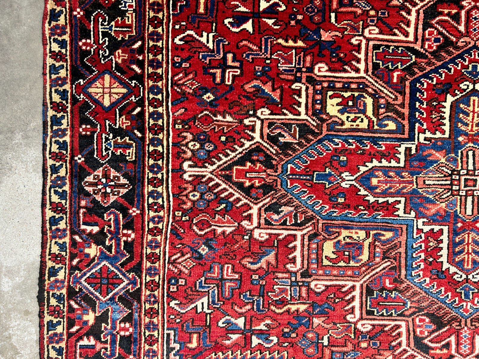 7'9"x9'1" Hand-Knotted 100% Wool Herize Carpet - Area Rug - Square Shaped