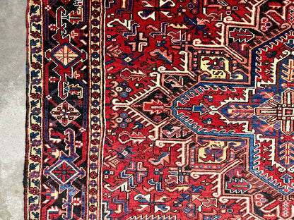 7'9"x9'1" Hand-Knotted 100% Wool Herize Carpet - Area Rug - Square Shaped