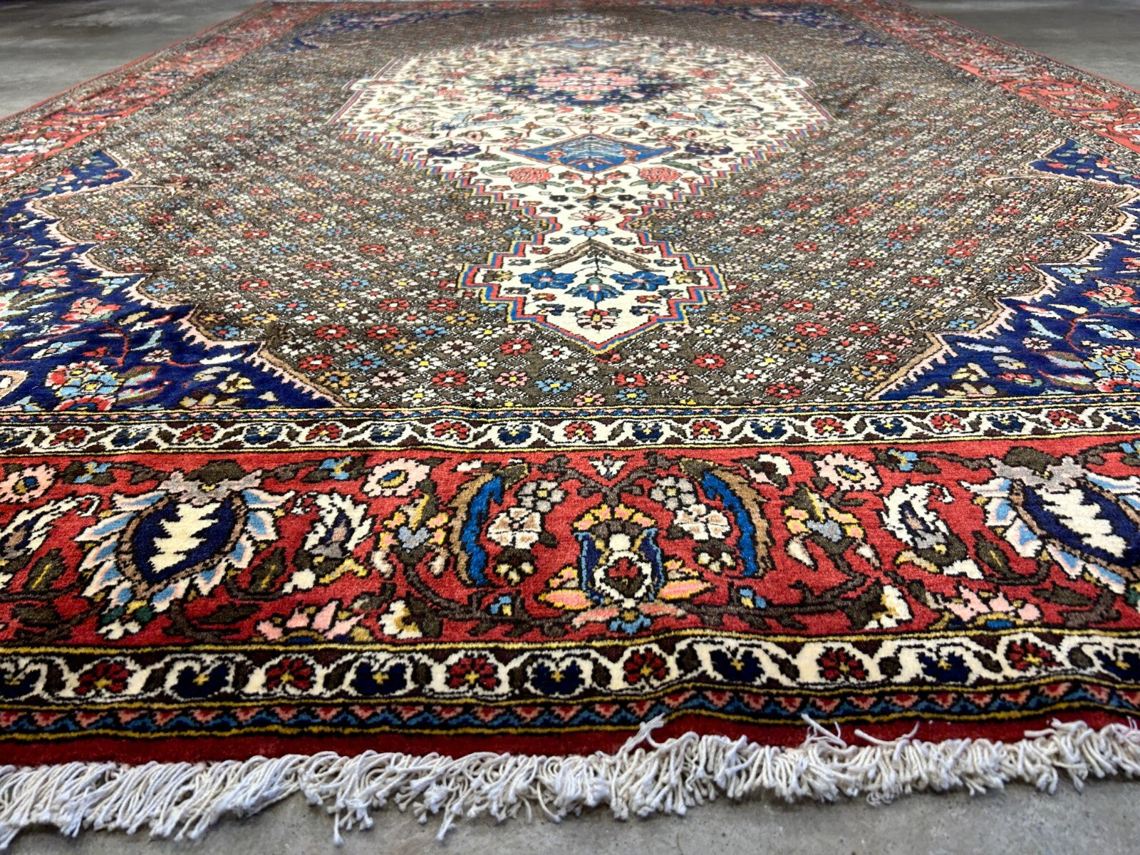 6'6"x10'0" Hand-Knotted 100% Wool Pile Bakhtiarie Carpet - Area Rug