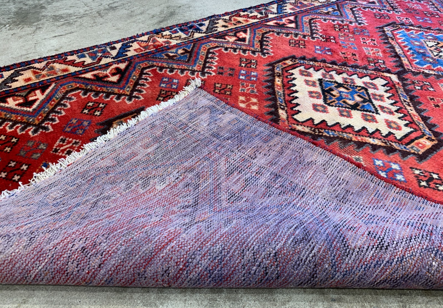 4'0" x 6'3" Hand-Knotted 100% Wool Pile Yalameh Area Rug - Carpet