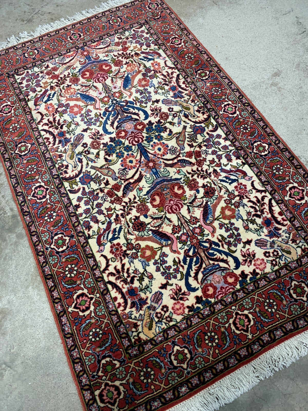 2'9"x4'6'' Hand-Knotted 100% Wool Pile Bidjare Area Rug - Area Carpet