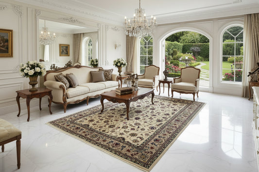 7’x9’11” Vintage Hand-Knotted 100% Wool Pile Tabrize Area Rug - Carpet