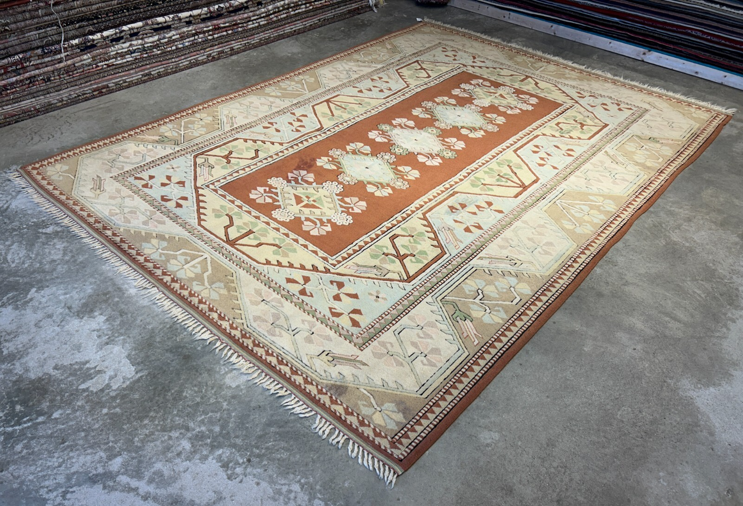 8'10"x11'8" Hand-Knotted 100%  Wool Pile Kazak Rug